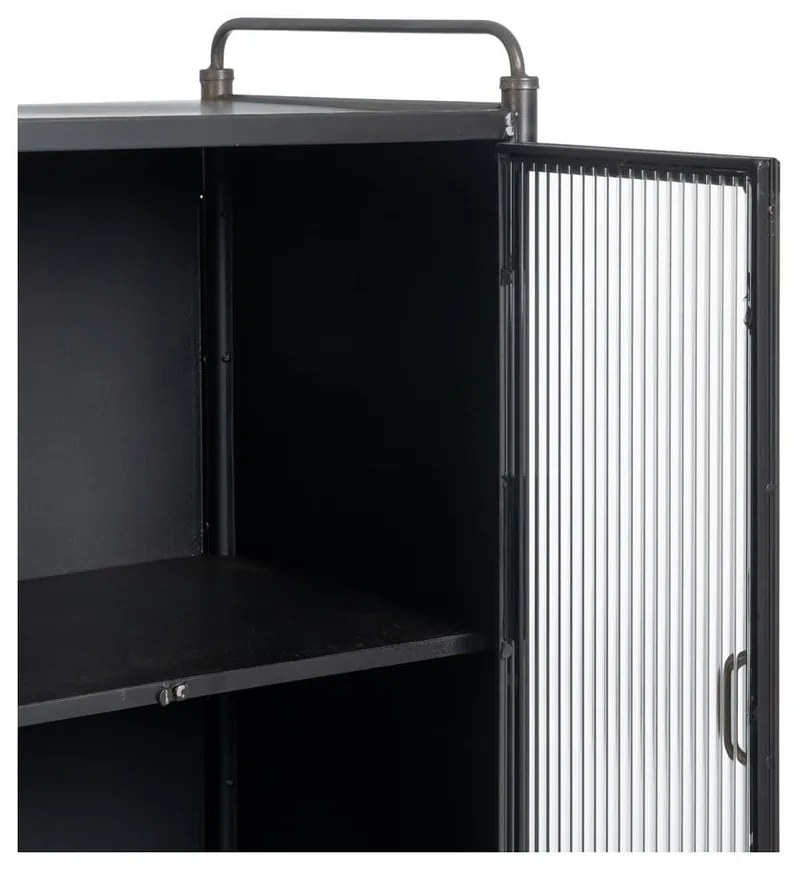 Черна метална витрина 58x150 cm Brick – Ixia