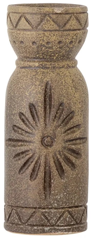 Кафява глинена ръчно изработена ваза (височина 21 cm) Gerde – Bloomingville