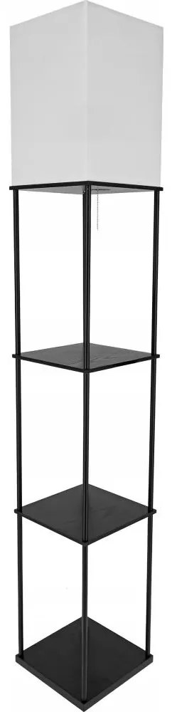 Подова лампа с полици 1xE27/40W/230V черна/бяла