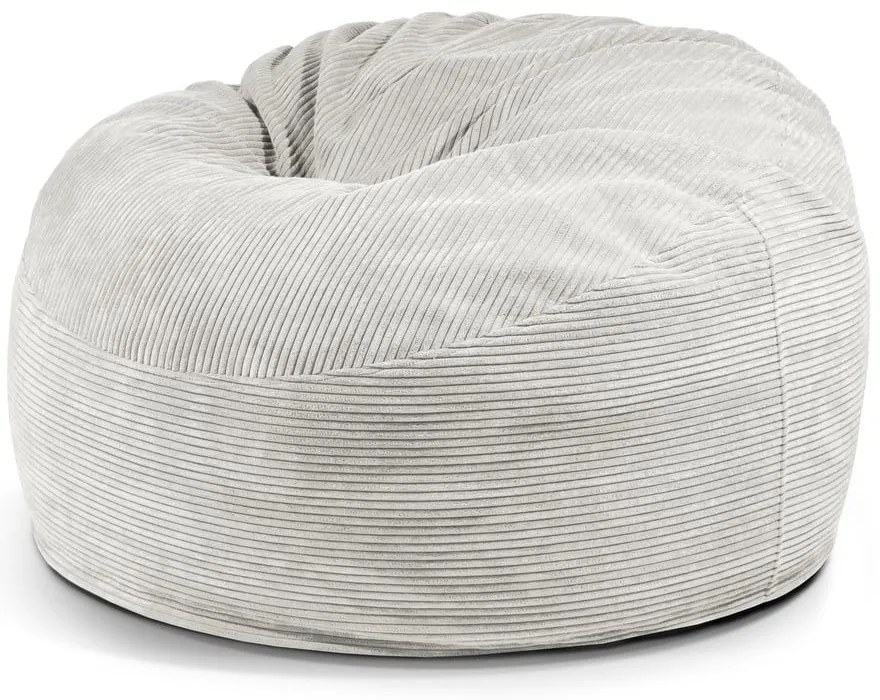 Кремав пуф от рипсено кадифе Om 110 – SLOWDOWN