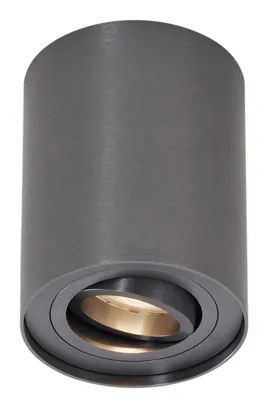 Модерно вградено прожекторно осветление тъмно сиво GU10 50mm регулируемо - Rondoo Up