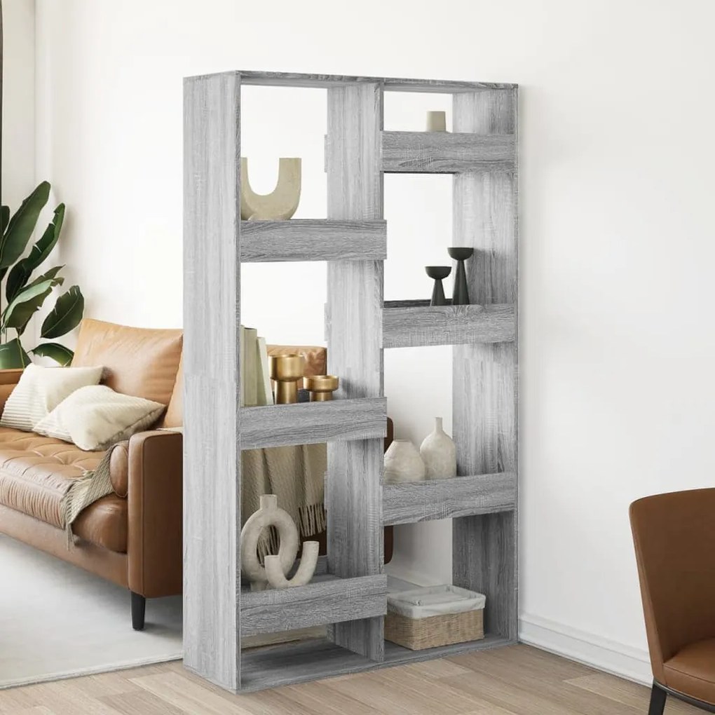 3309578 vidaXL Разделител за стая, сив сонома, 100x33x175 см, инженерно дърво
