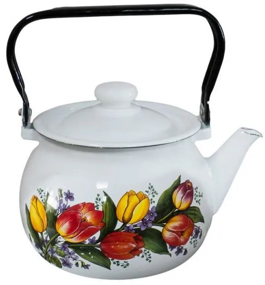 Емайлиран чайник 2л/2,5л "Букет" /ВЕСЕННИЙ БУКЕТ(B2710/2) Н
