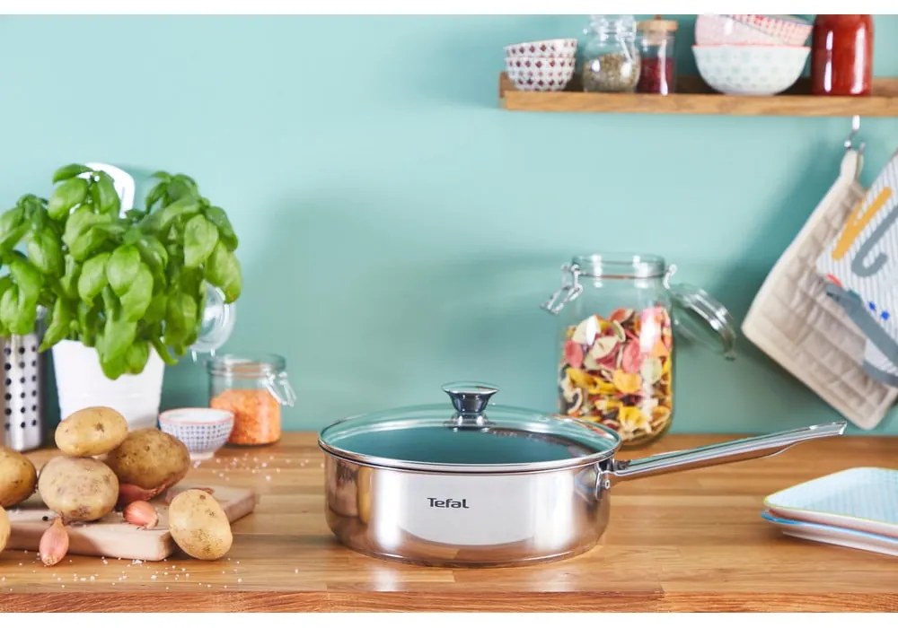 Тиган от неръждаема стомана с капак ø 24 cm Cook Eat - Tefal