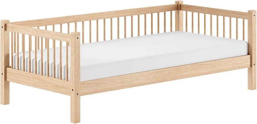 Детско легло от масивен бук с включена подматрачна рамка в естествен цвят 90x200 cm Forrest – Vipack