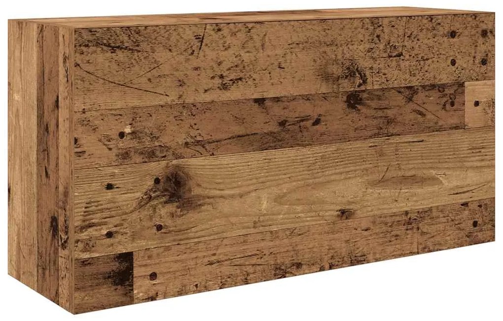860092 vidaXL Стенен шкаф за баня, старо дърво, 80x25x40 см, инженерно дърво