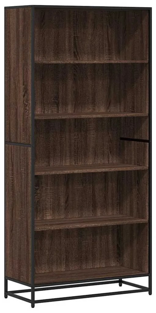 3300859 vidaXL Библиотека, кафяв дъб, 80,5x35x170,5 см, инженерно дърво