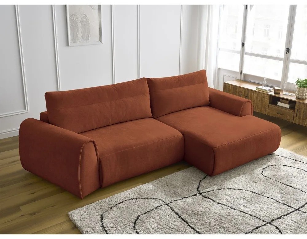 Оранжев ъглов диван Aden – Bobochic Paris