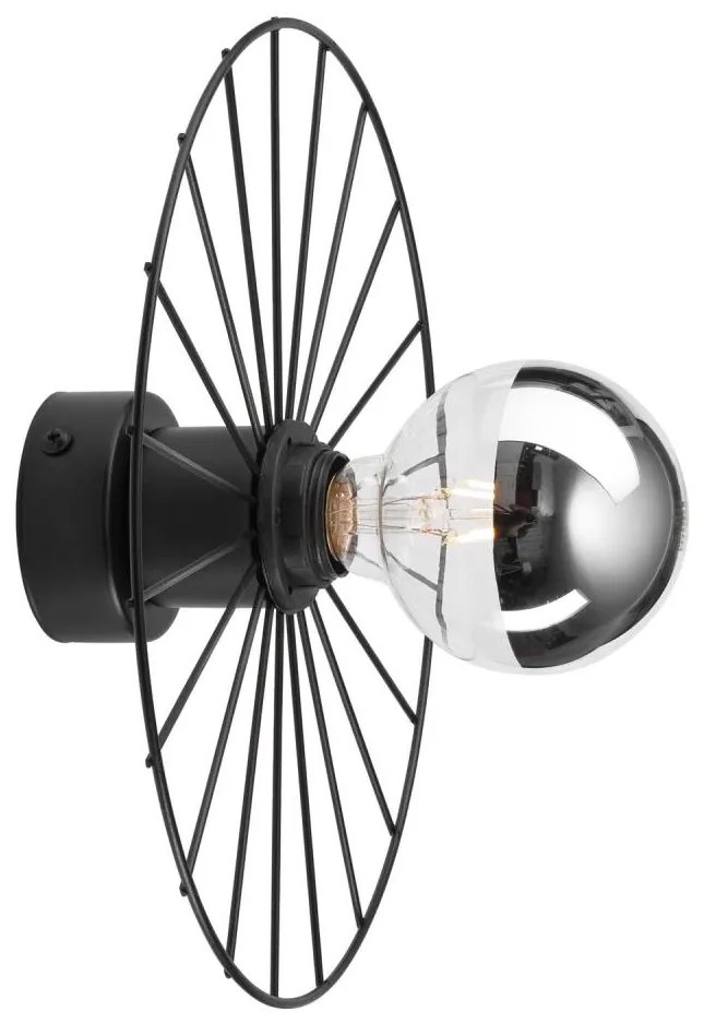 Аплик MONTANA 1xE27/15W/230V Ø 30 cm черен