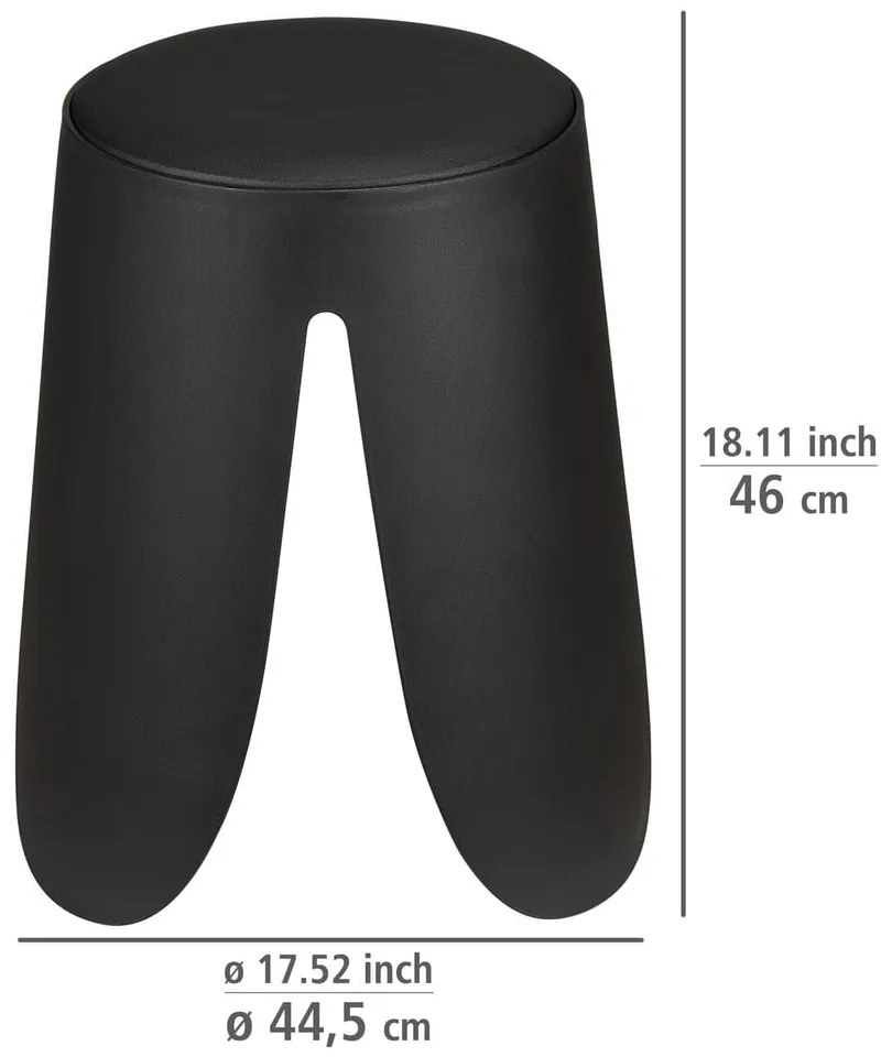 Черен пластмасов стол Comiso – Wenko