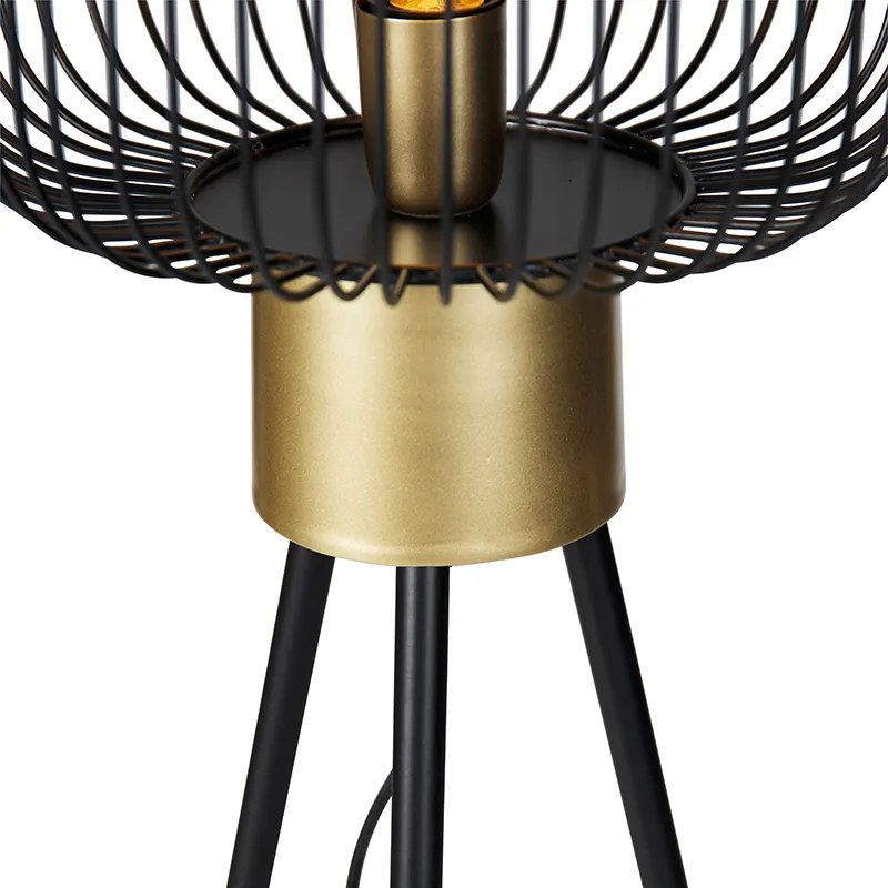 Дизайнерски подов аплик черен със злато - Mayelle