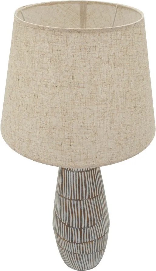 Кремава настолна лампа с текстилен абажур (височина 69,5 cm) Hanoi – Mauro Ferretti