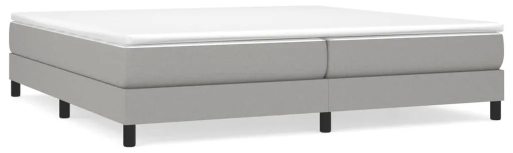 3120540 vidaXL Рамка за легло с пружини, светлосива, 200x200 см, плат