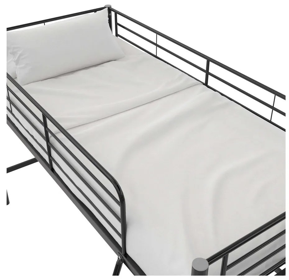 Черно повдигнато детско легло 90x200 cm Jodie – Støraa
