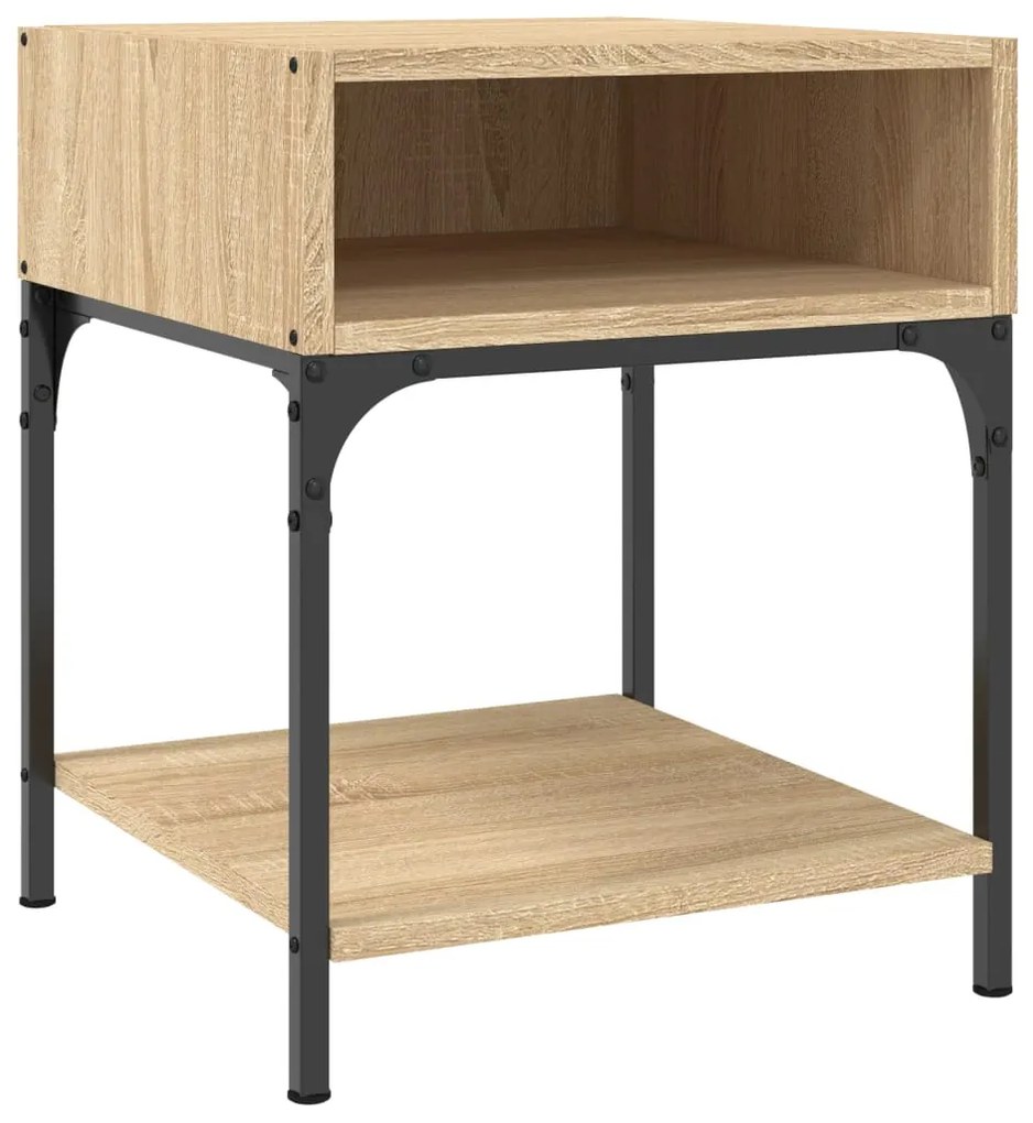 825875 vidaXL Нощна масичка, дъб сонома, 40x41x50 см, инженерно дърво