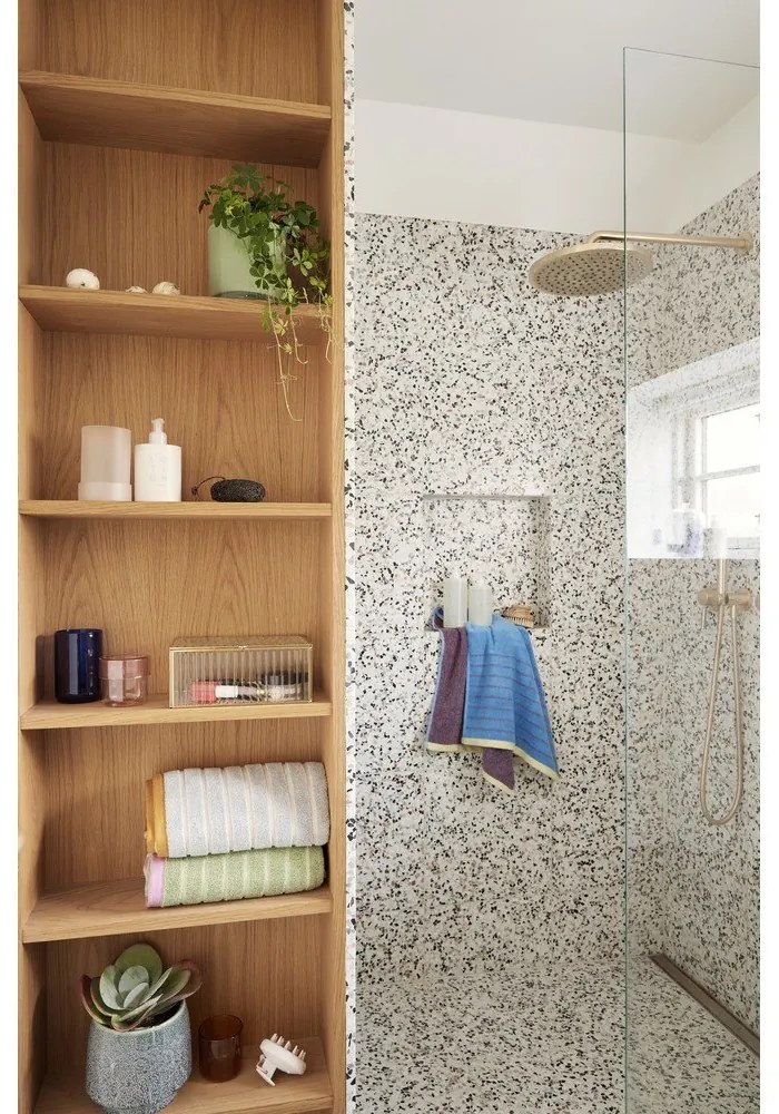 Синя и лилава памучна кърпа Dora, 50 x 100 cm - Hübsch