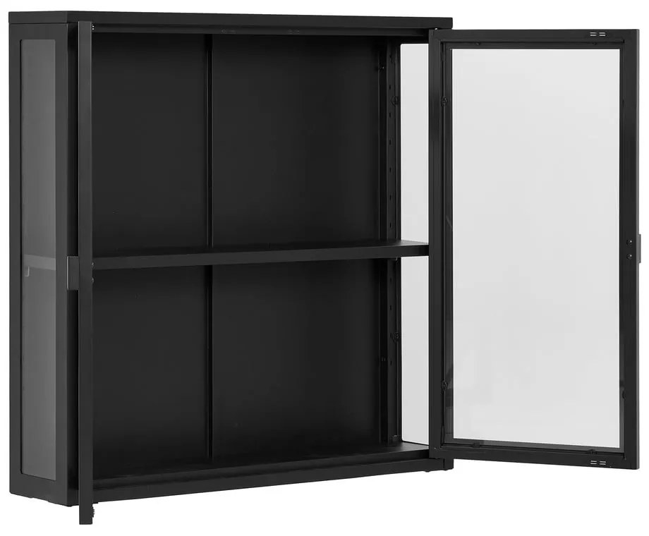 Черна метална висяща витрина 80x80 cm Brisbane – House Nordic