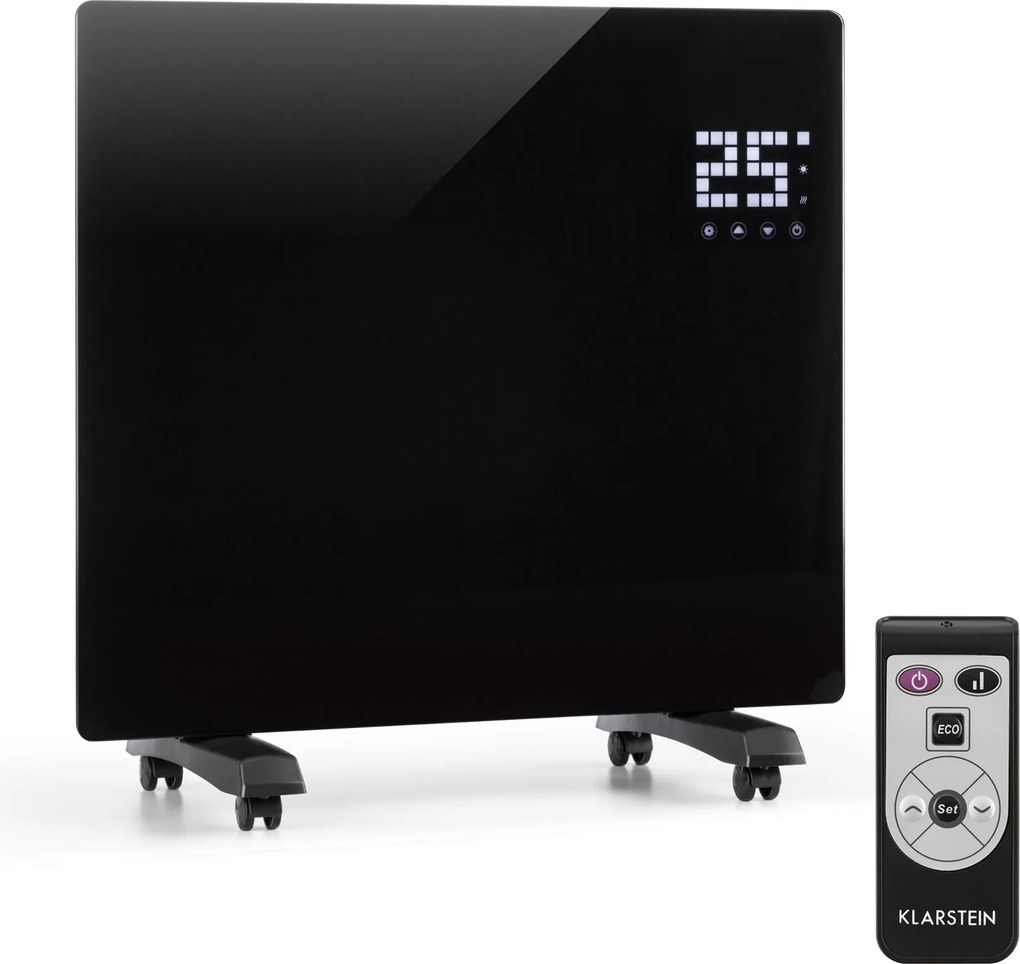 Klarstein Bornholm Single, конвектор, конвекторен нагревател, термостат, таймер, 1000W, черен