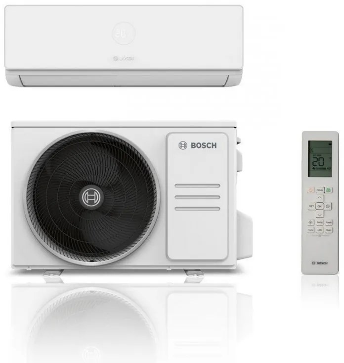 Инверторен климатик Bosch CL4000i-SЯet 52E, 18000 BTU, 45 м2, A+++, Самопочистване, Follow me, Турбо, Бял