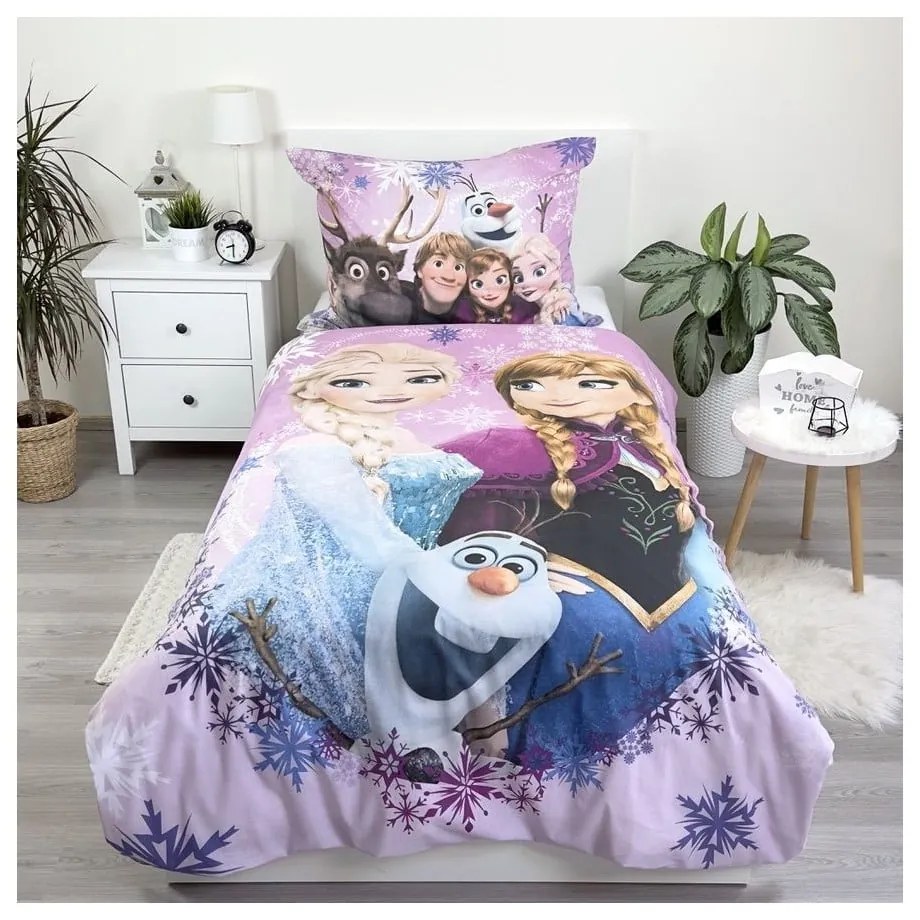 Единично памучно детско спално бельо 140x200 cm Frozen – Jerry Fabrics