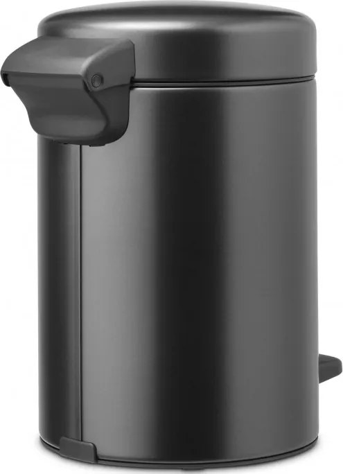 Кош за боклук с педал Brabantia NewIcon 1008834, 3 л, Плавно затваряне, Противоплъзгаща основа, Тъмносив