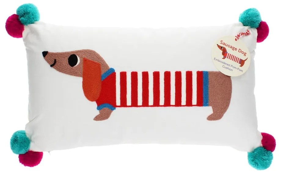 Детска възглавница със смес от памук 50x33 cm Sausage Dog – Rex London