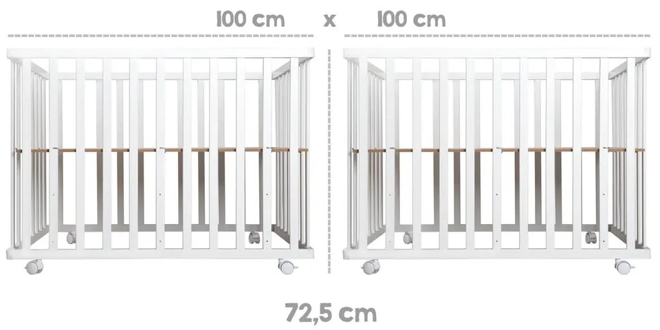 Бяла кошара за игра 100x100 cm Little stars - Roba