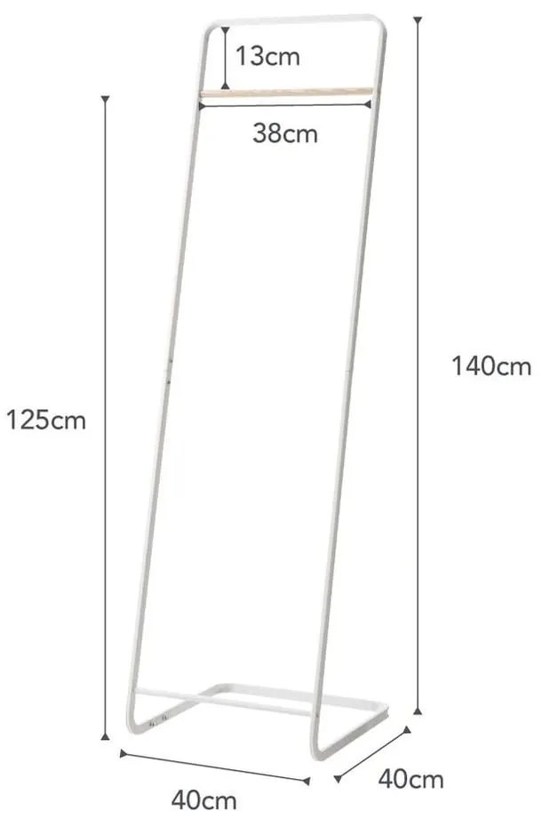 Бяла метална стойка за дрехи Tower – YAMAZAKI