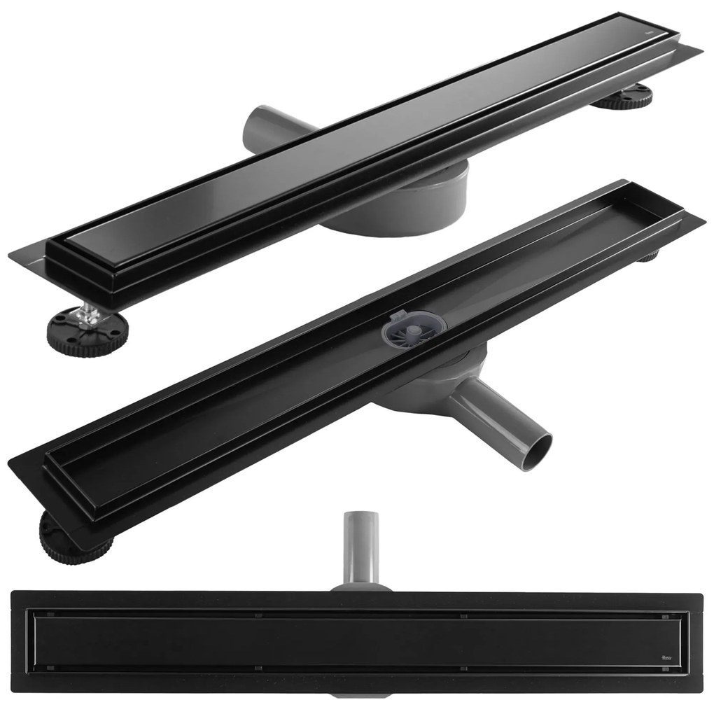 Линеен сифон REA Neox pro Black 80