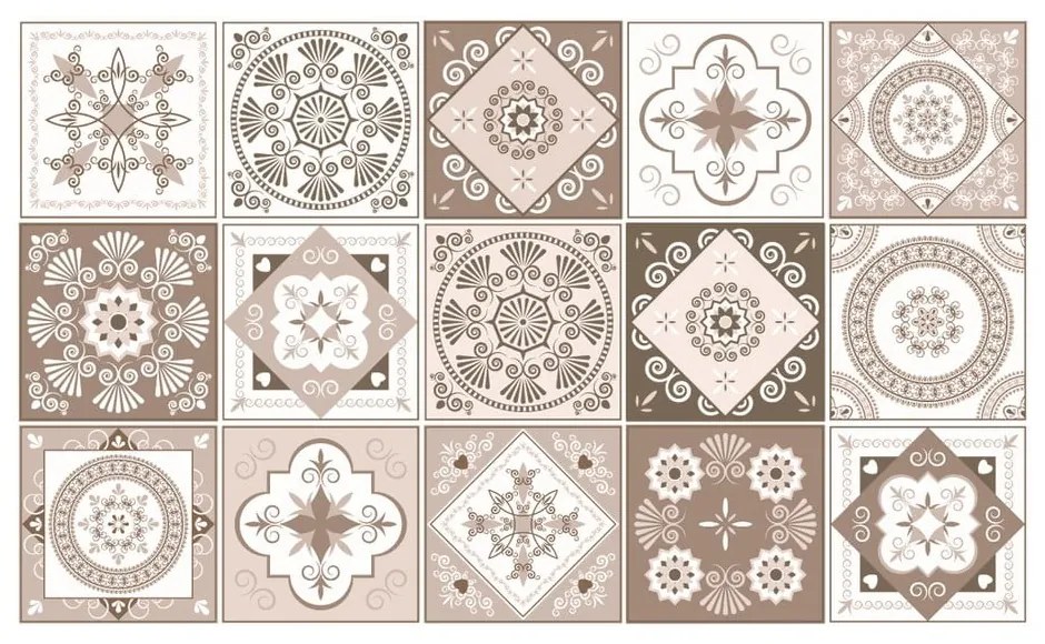 Комплект от 15 декоративни стикера за стена , 20 x 20 cm Ezeiza - Ambiance