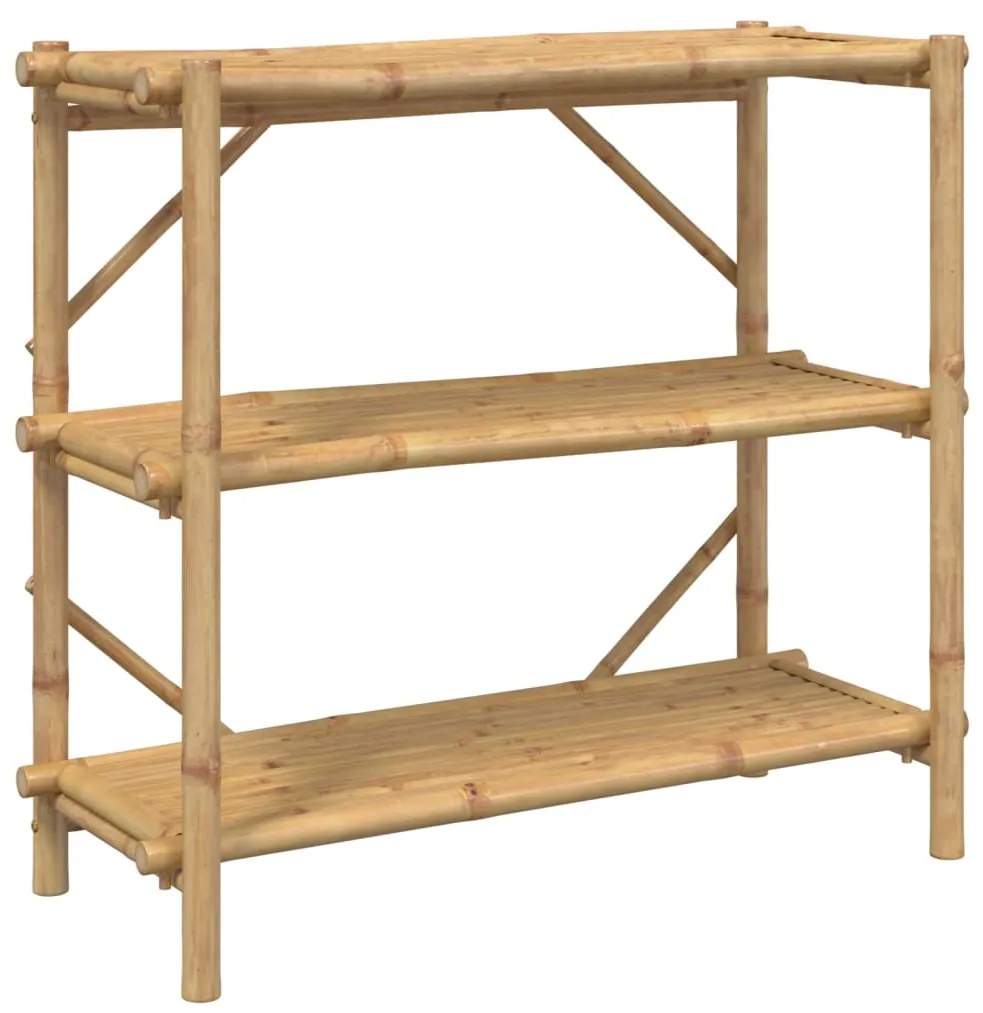 366458 vidaXL 3-етажен рафт 100x40x90 см бамбук