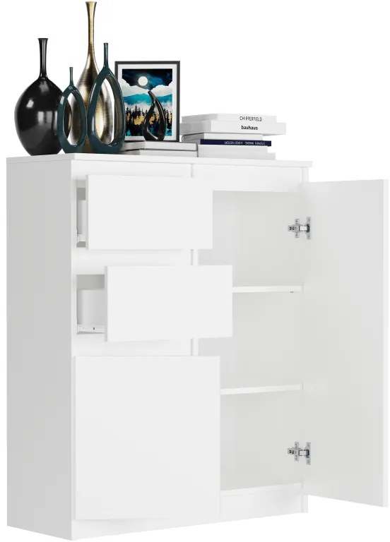 Модерен скрин без дръжки S-2 - различни цветови варианти сонома микс бяло