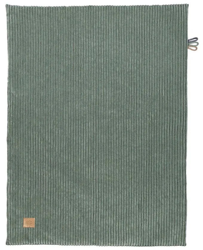 Зелено бебешко одеяло от рипсено кадифе 100x77 cm – Meowbaby