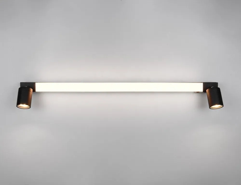 Матово черно LED стенна лампа Enrico – Trio