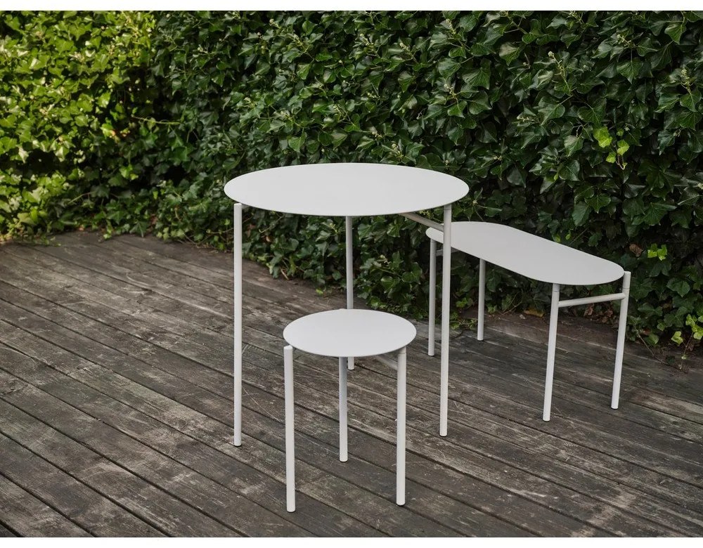 Бял метален стол Disc – Zone