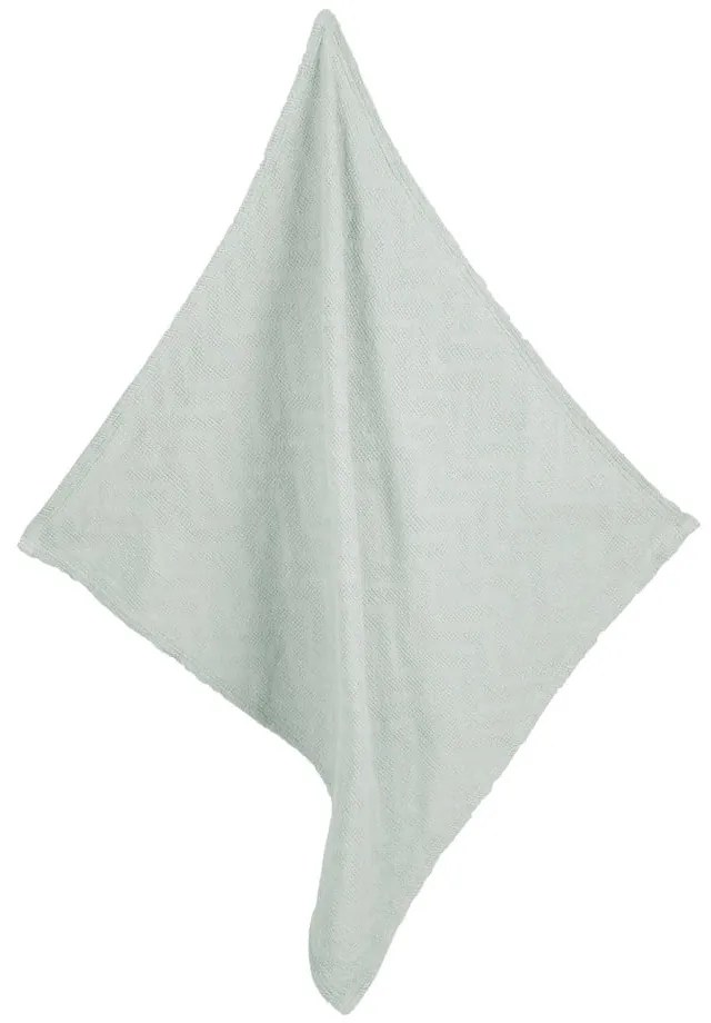 Зелено плетено бебешко одеяло от органичен памук 80x80 cm Lil Planet - Roba