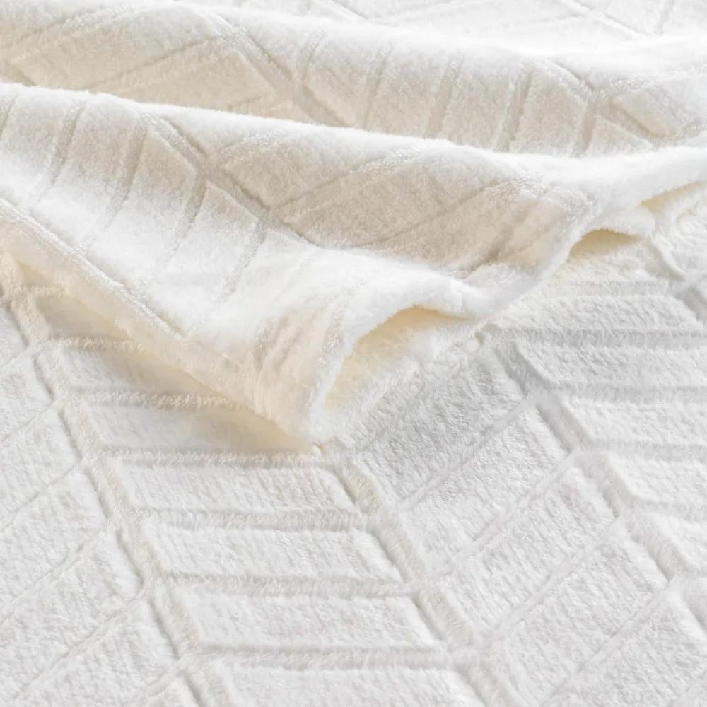 Кремаво покривало за легло от микрофланела 180x220 cm Arya – douceur d'intérieur