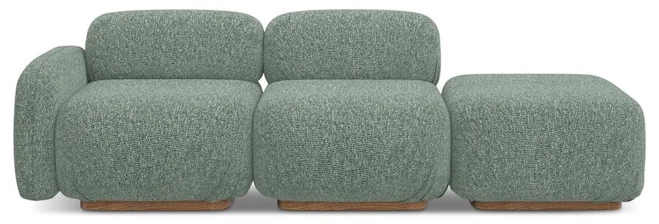 Светлозелен модулна лежанка (ляв ъгъл) Ailani – Makamii