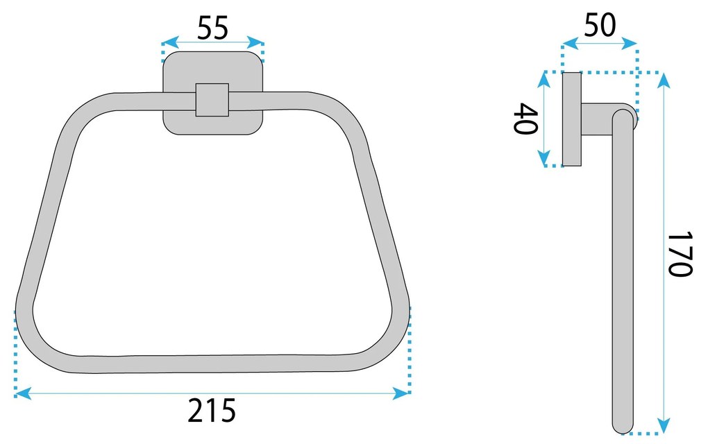 Закачалка за баня 5910 Nico Brush Nickel