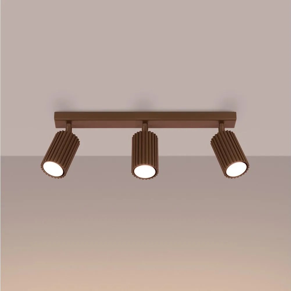 Brilagi - LED точково осветително тяло CRESTO 3xGU10/10W/230V кафяво