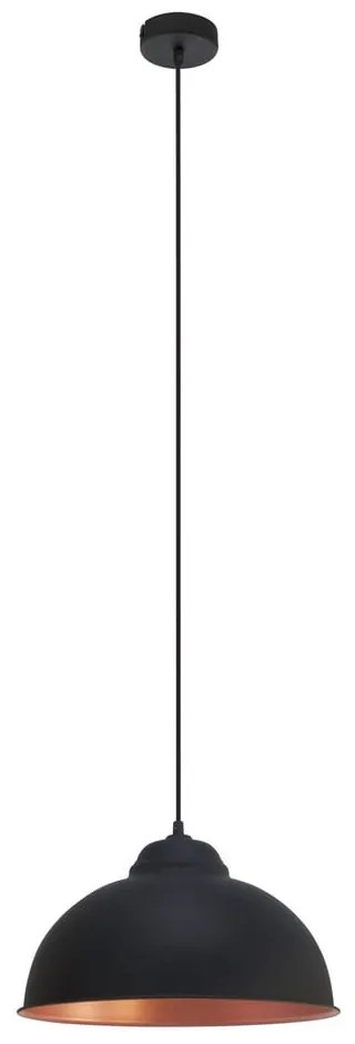 Висящо осветително тяло с метален абажур в черен и бронзов цвят ø 37 cm TRURO 2 – EGLO