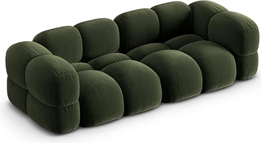 Зелен кадифен диван 250 cm Loretto – Cosmopolitan Design