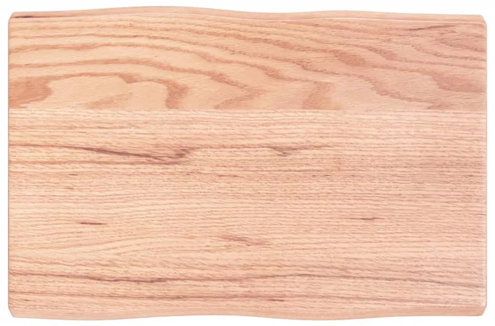 363930 vidaXL Плот за маса светлокафяв 60x40x(2-4) см обработен масивен дъб