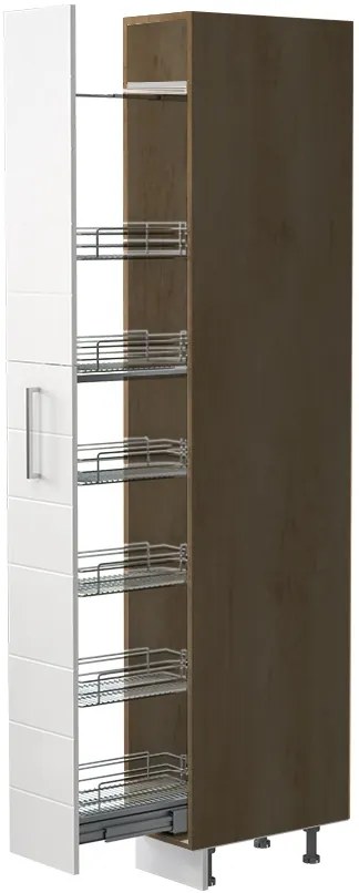 Висок подов шкаф Hudson K23-30-1KZ-White glossy