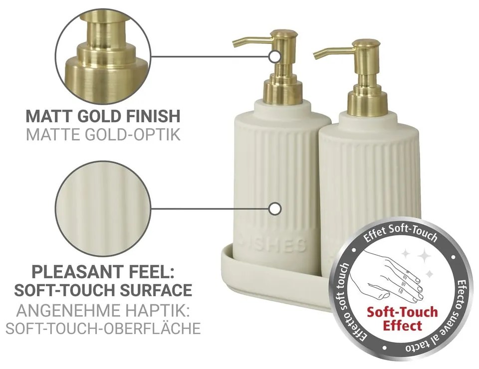 Кремава керамична стойка за перилни препарати Heidi – Wenko