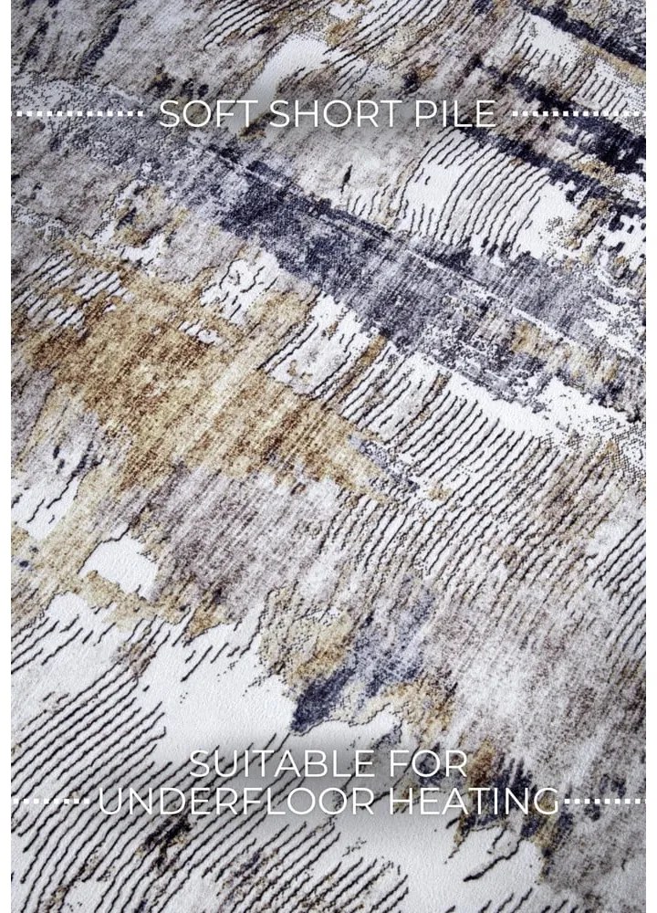 Светлосив килим 160x230 cm Malard Anthracite Gold – Elle Decoration