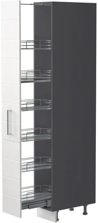 Висок подов шкаф Hudson K21-30-1KZ-Gray - White