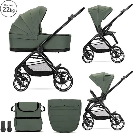 Комбинирана детска количка VENICE 2в1 LORELLI - GREEN