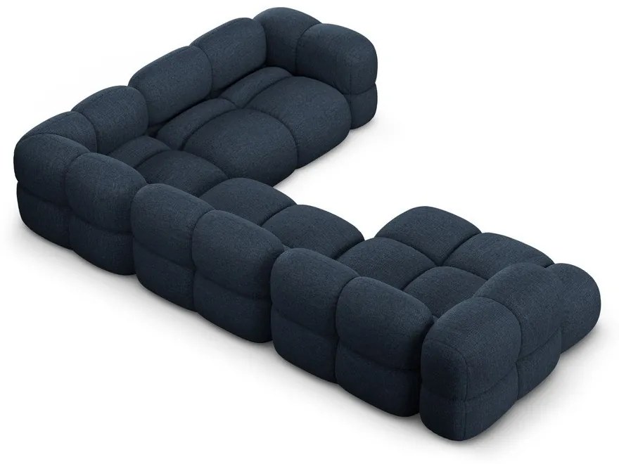 Тъмносин ъглов диван (десен ъгъл/U форма) Loretto – Cosmopolitan Design