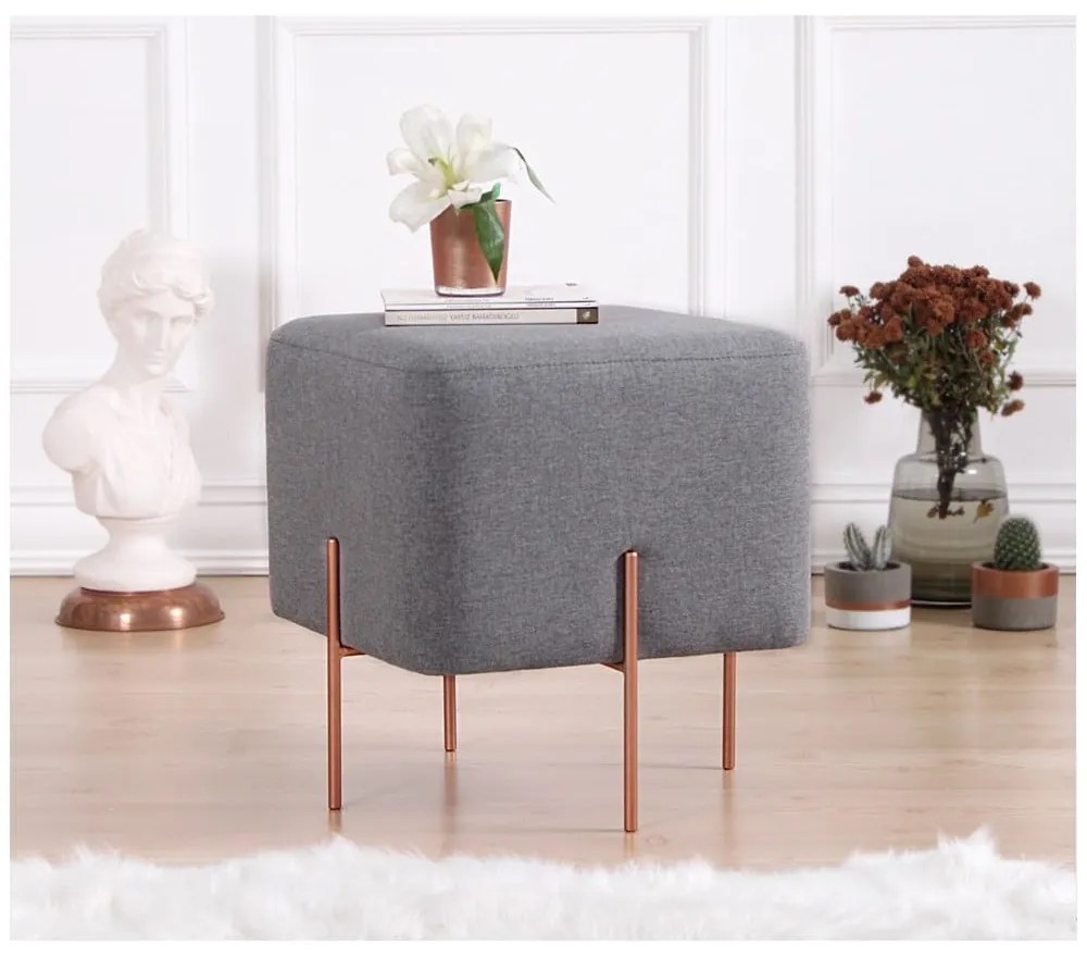 Сива табуретка Copper – Artie